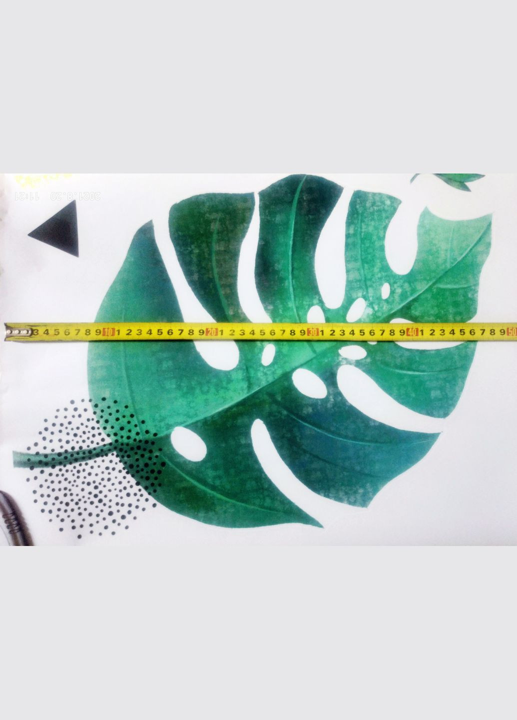 Виниловые интерьерные наклейки на стену Зеленые тропические листья ( 2 листа 60 х 90 см) Б273-2 No Brand (302242318)