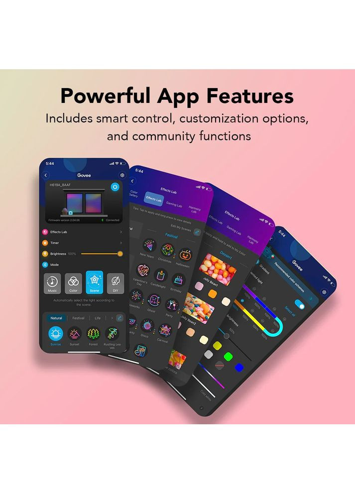 Умная светодиодная лента H619A RGBIC Basic Wi-Fi + Bluetooth LED Strip Light (H619A3D1) Govee (322907394)