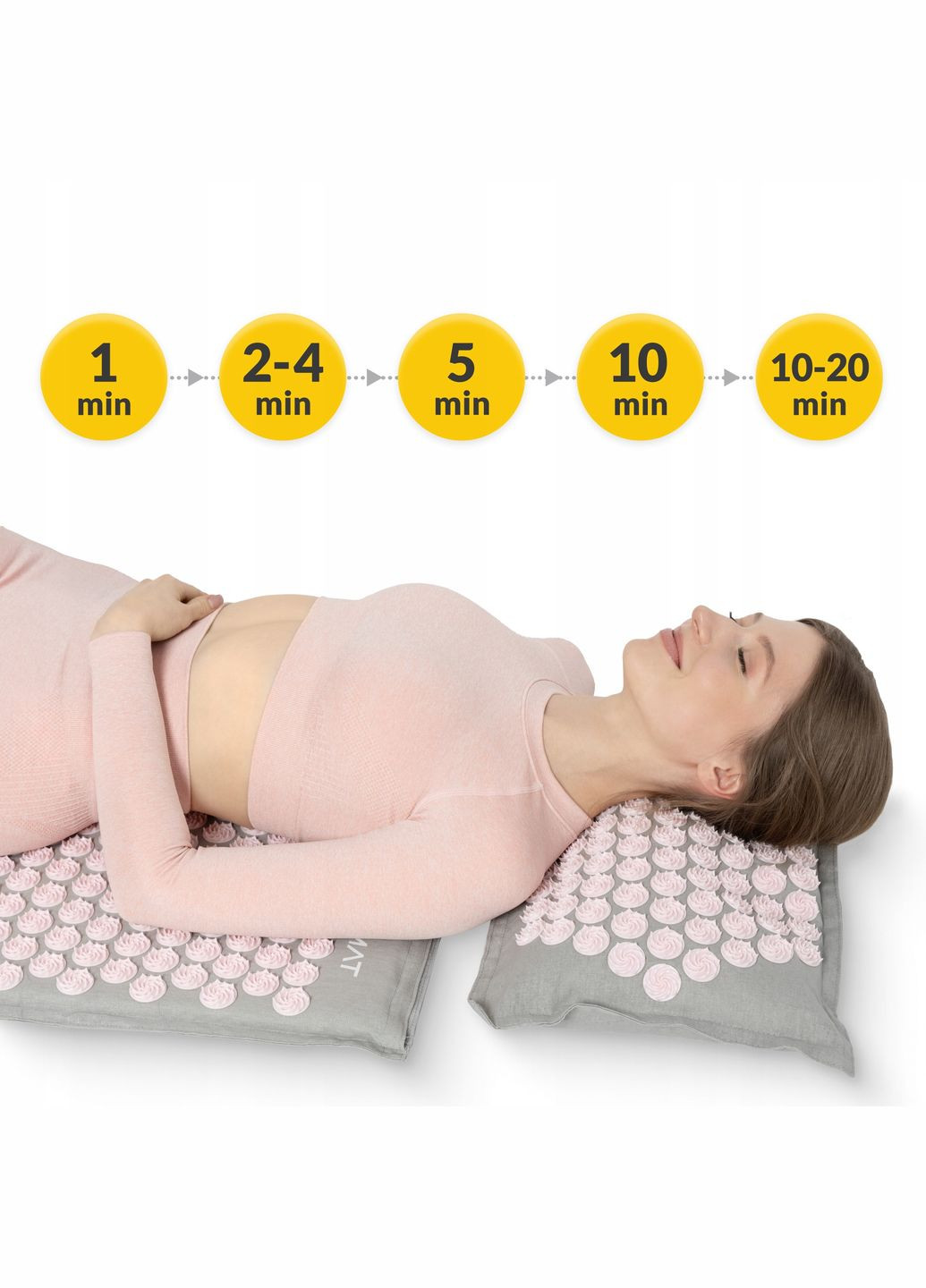 Коврик акупунктурный с подушкой Eco Mat XL Аппликатор Кузнецова Grey/Pink () 4FIZJO P-5907739313607 (275653939)