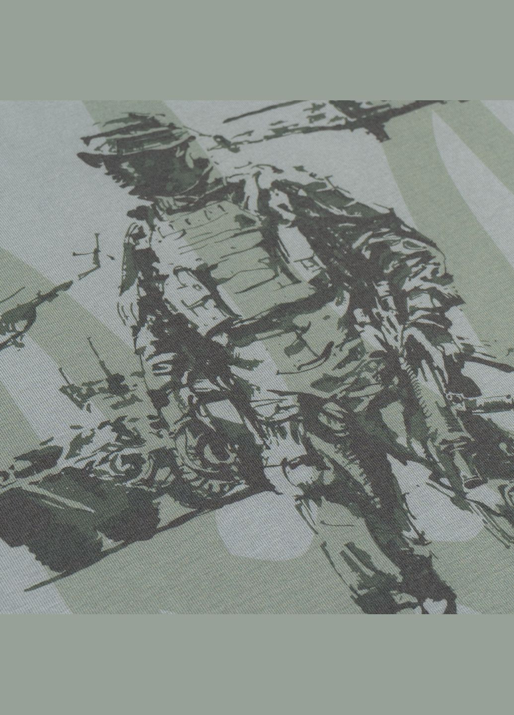 Футболка с рисунком Герои не умирают Foliage Green P1G (315822090)