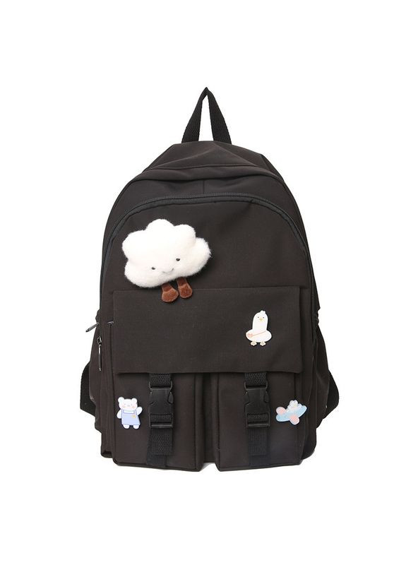 Рюкзак 3856 мужской женский детский школьный портфель черный No Brand (326487666)