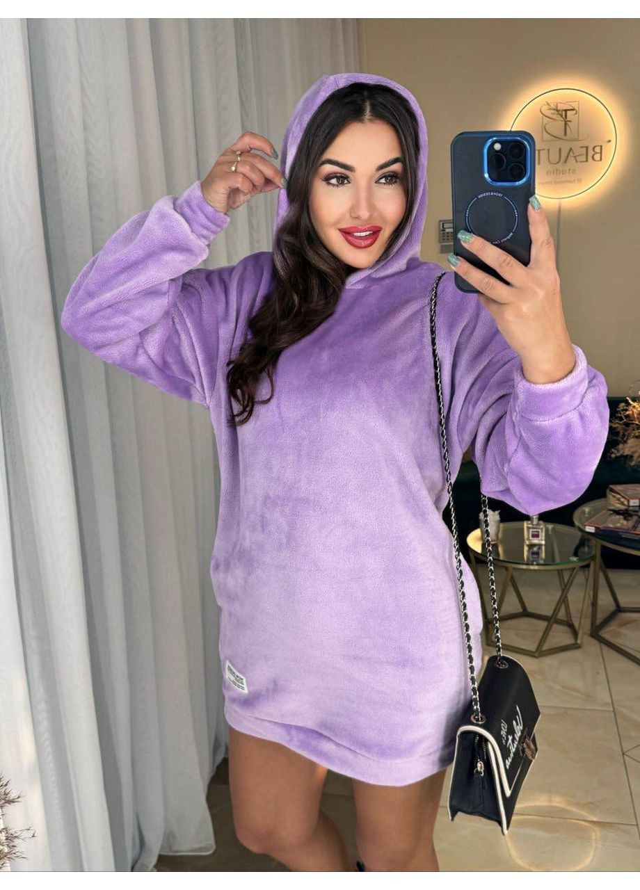 Лавандова повсякденний сукня туніка оверсайз No Brand