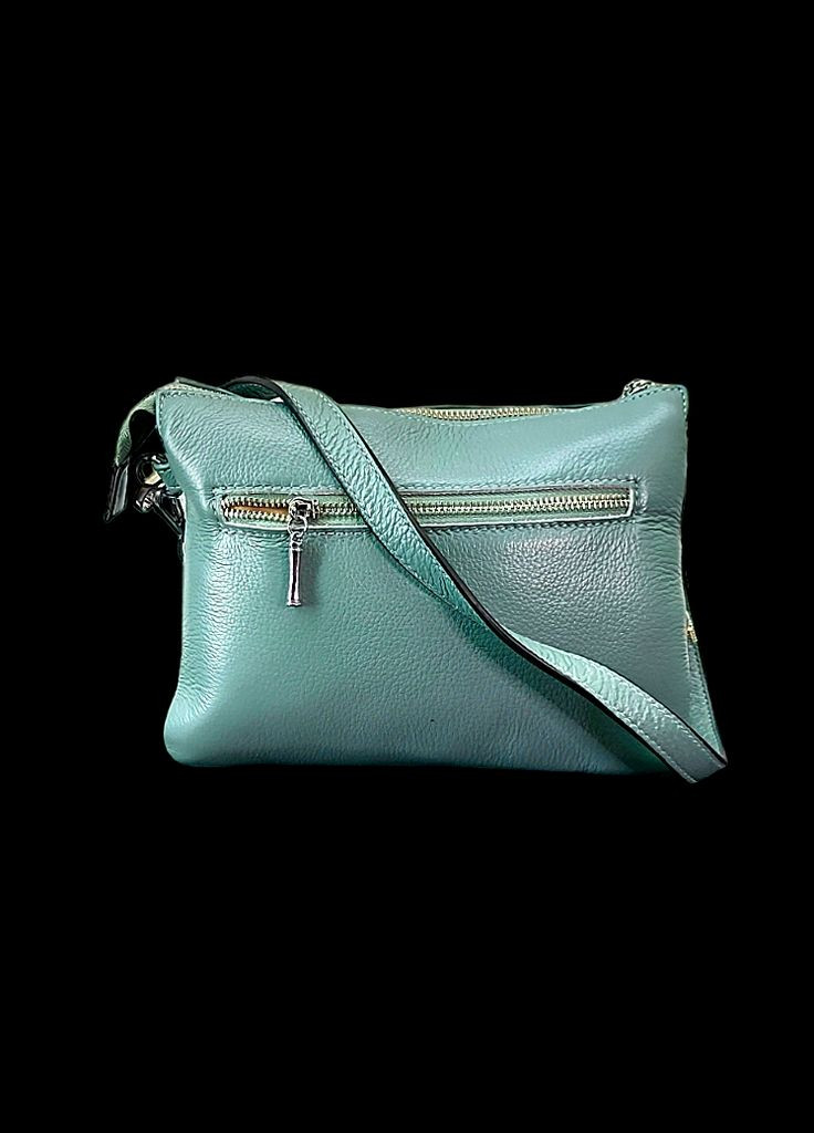 Сумка Кожаная бирюзовая 23х17х6см No Brand (333337808)