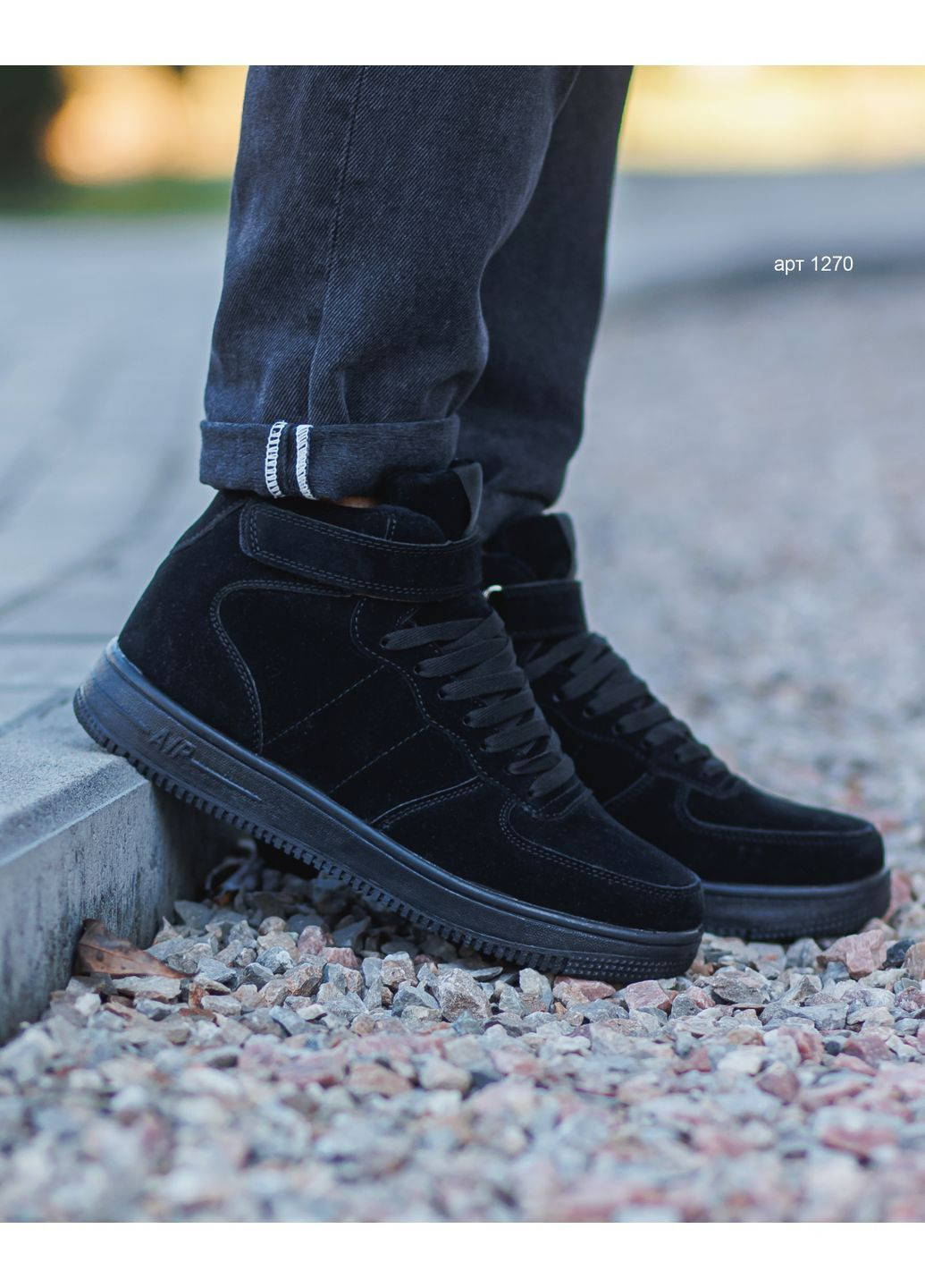 Черные зимние зимние кроссовки winter full black Stilli Force