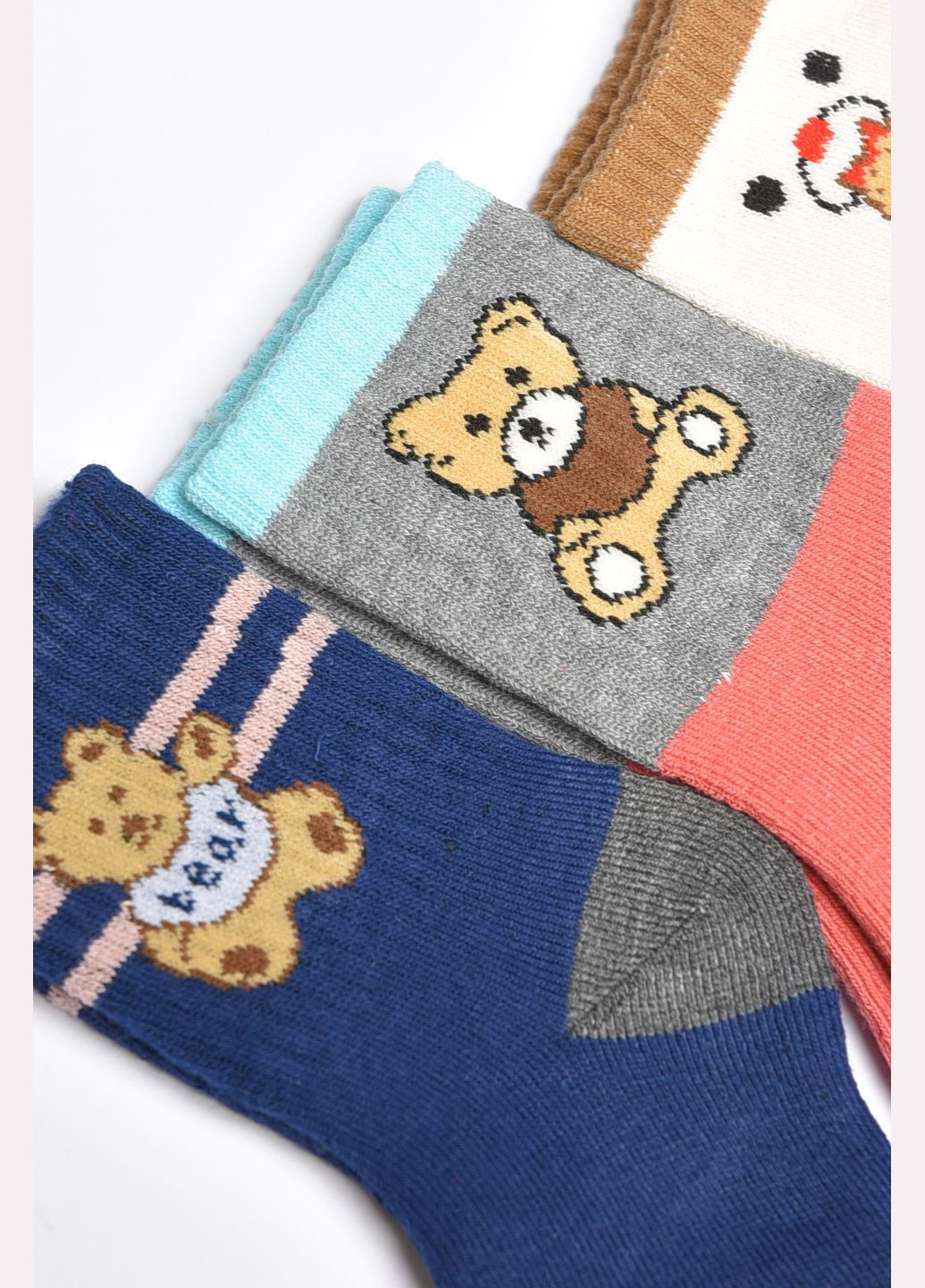 Набор носков детских махровых для девочки 3 штуки Let's Shop (304368498)