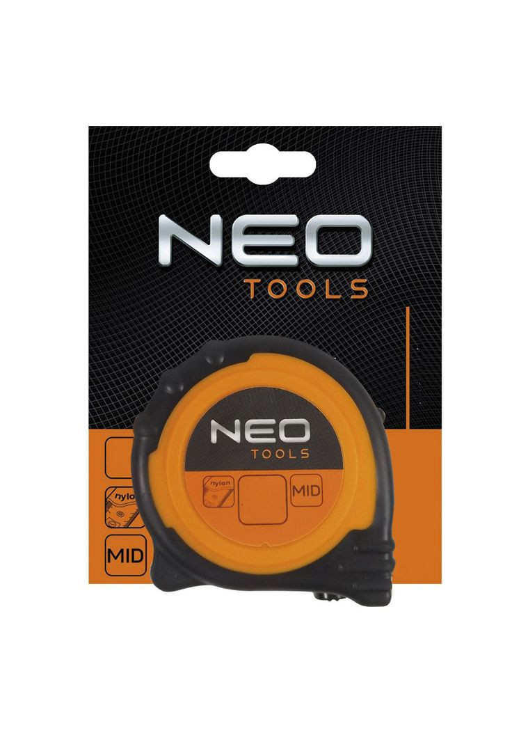 Вимірювальна рулетка (5 м х 25 мм) магнітна з двома фіксаторами (23082) Neo Tools (295037837)