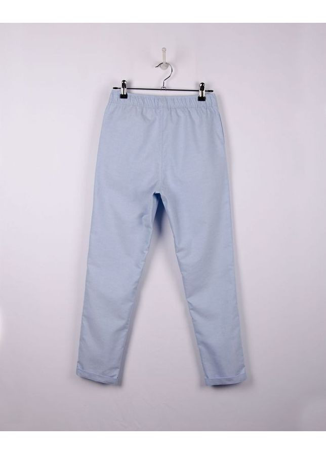 Голубые спортивные летние брюки зауженные Bogi