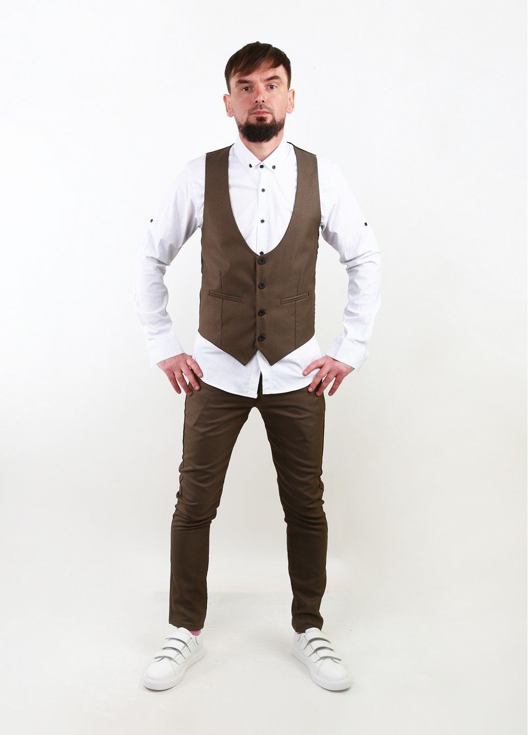 Коричневые кэжуал демисезонные брюки Mtp