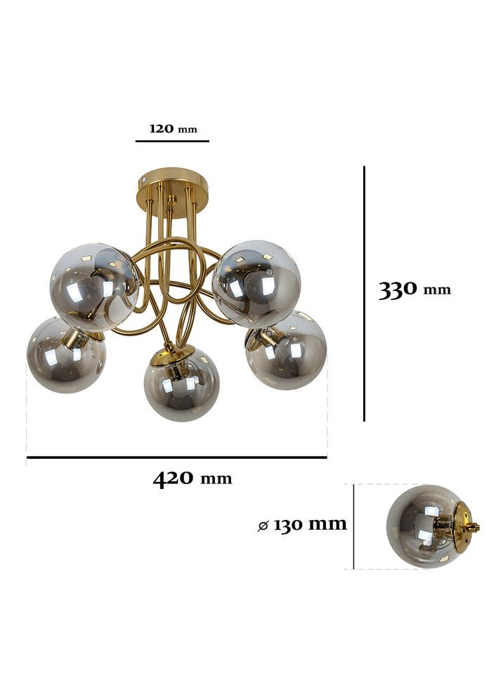 Люстра 7529910-5 BRZ+BK Levistella (315484535)