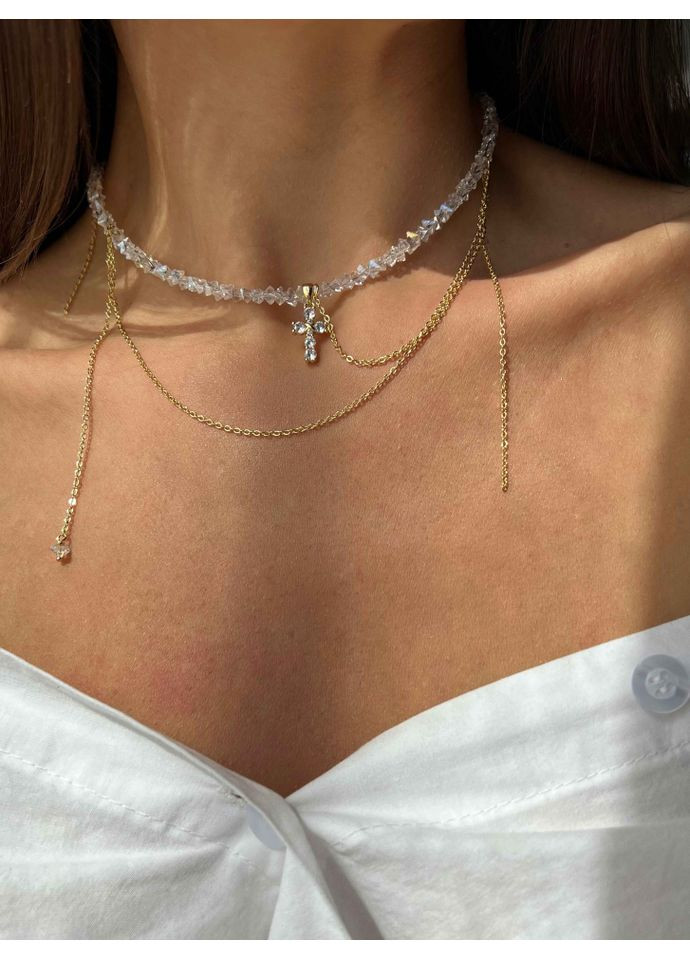 Колье с крестиком в золоте 5580 LeBijou (368559334)