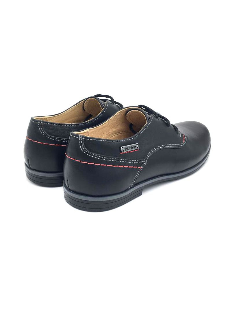 Черные подростковые кожаные туфли на шнуровке. со шнурками Fashion