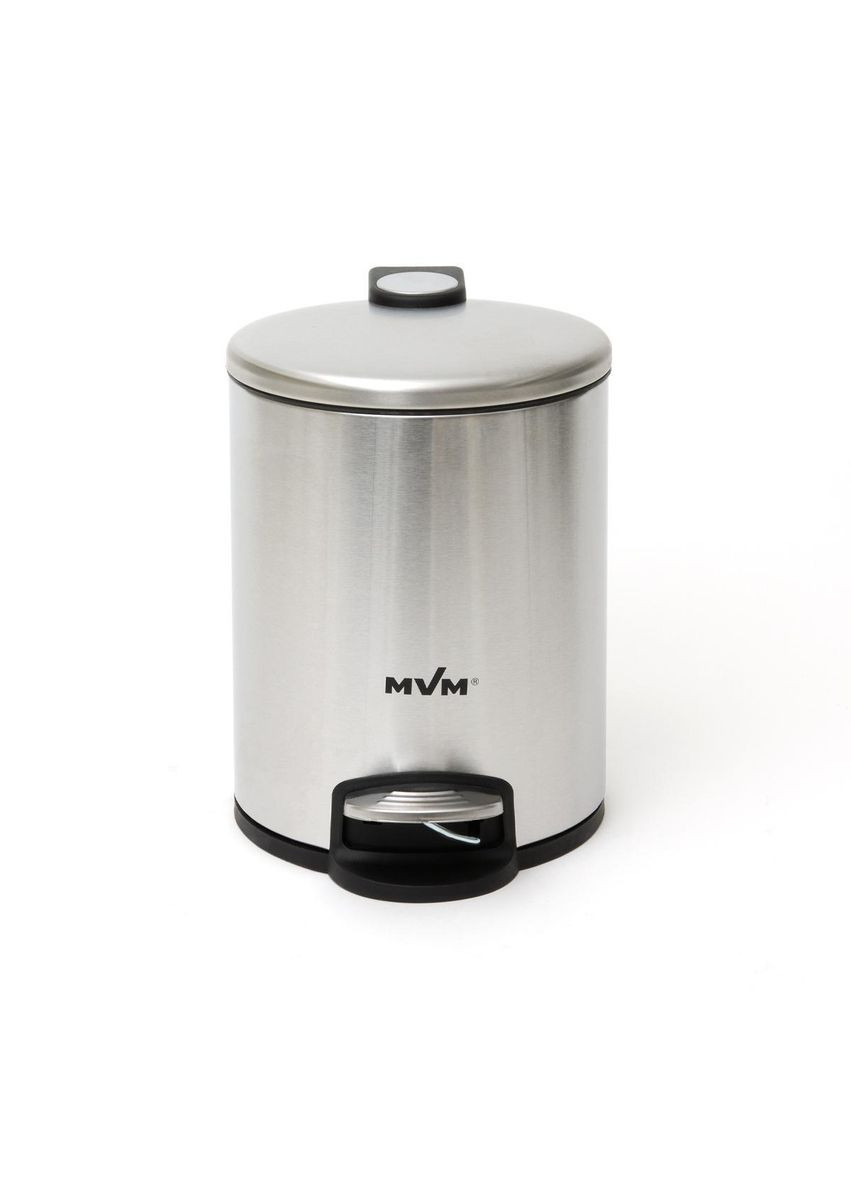 Мусорное ведро с крышкой и педалью BIN-16 5L SS MVM (317254078)