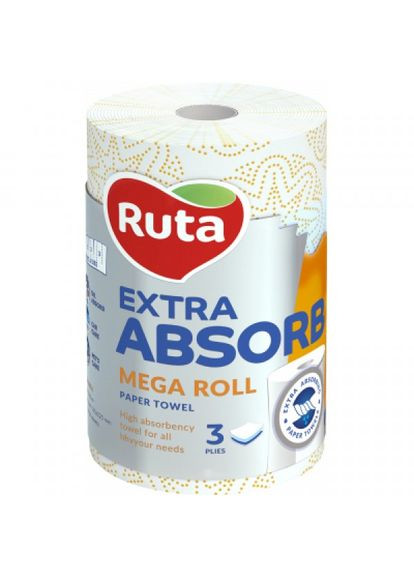 Паперовий рушник Ruta selecta mega roll 3 слоя 1 шт. (268141433)