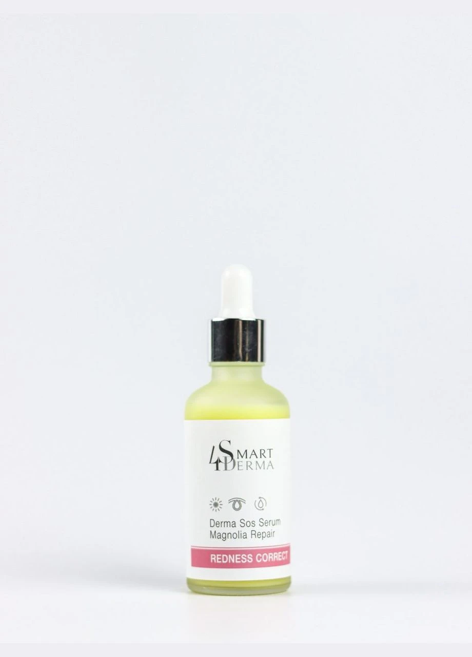 Redness Correct Derma Sos Serum Magnolia Repair Інтенсивна SOS сироватка для чутливої та куперозної шкіри, 50 мл Smart4Derma (384309454)