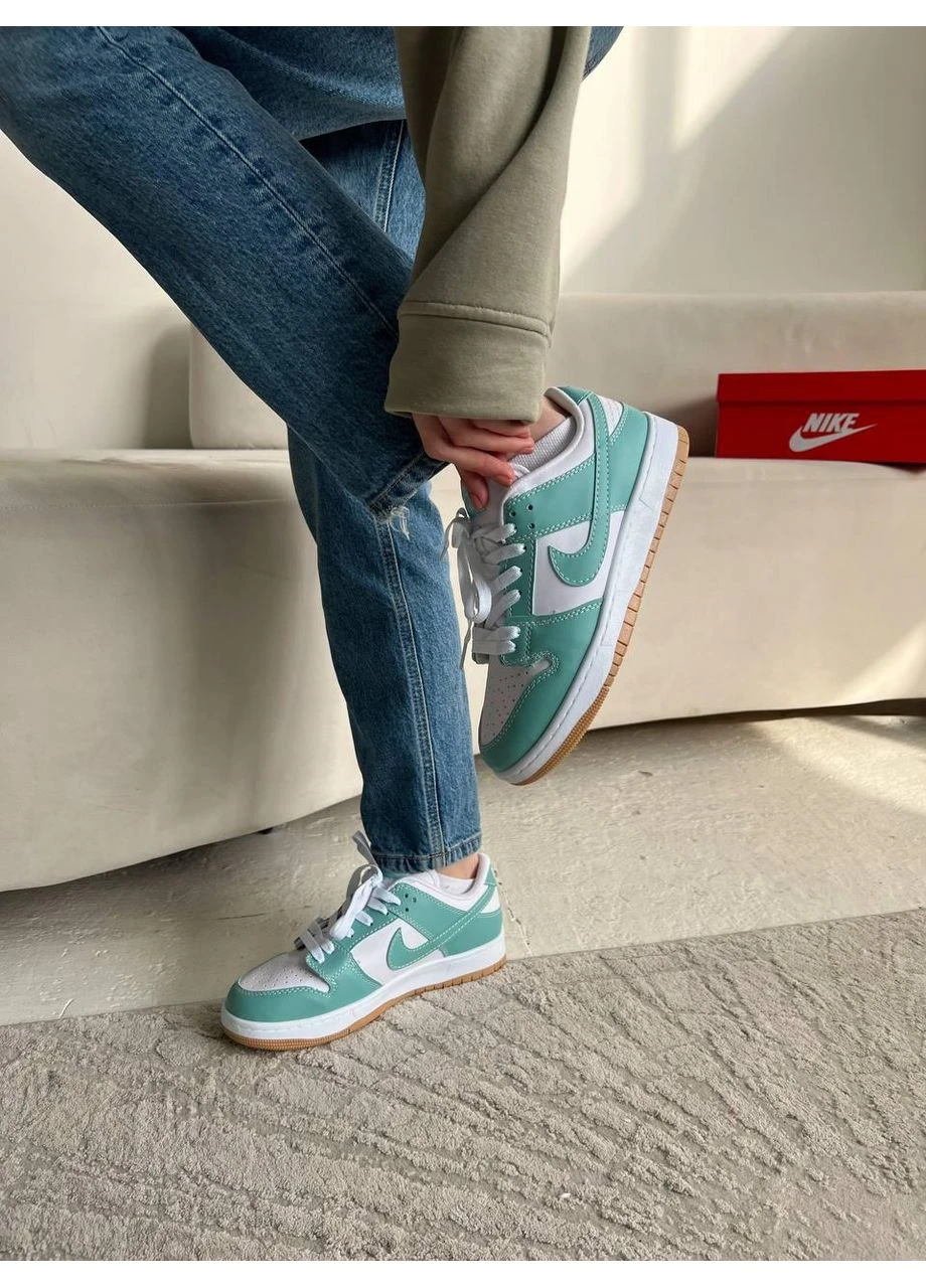 Цветные демисезонные кроссовки мужские nike sb dunk low mint найк сб данк No Brand
