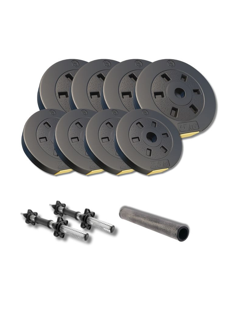 Набор гантели-штанга 2в1 PowerPro 32кг с переходником Besport (365437314)