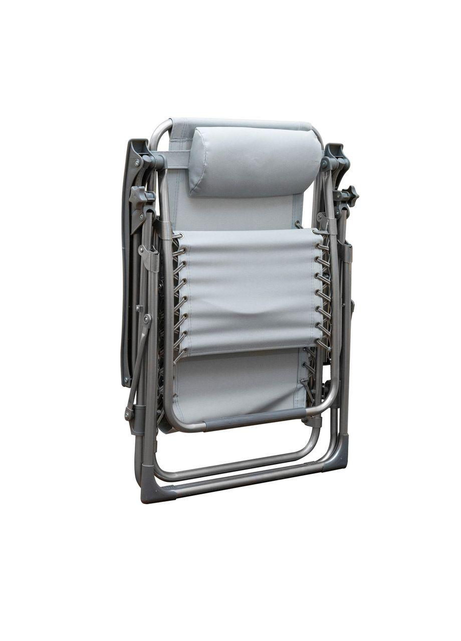 Крісло портативне Time Eco сіре складане для відпочинку на природі та дачі стілець з підлокітниками ProDobro (367264353)