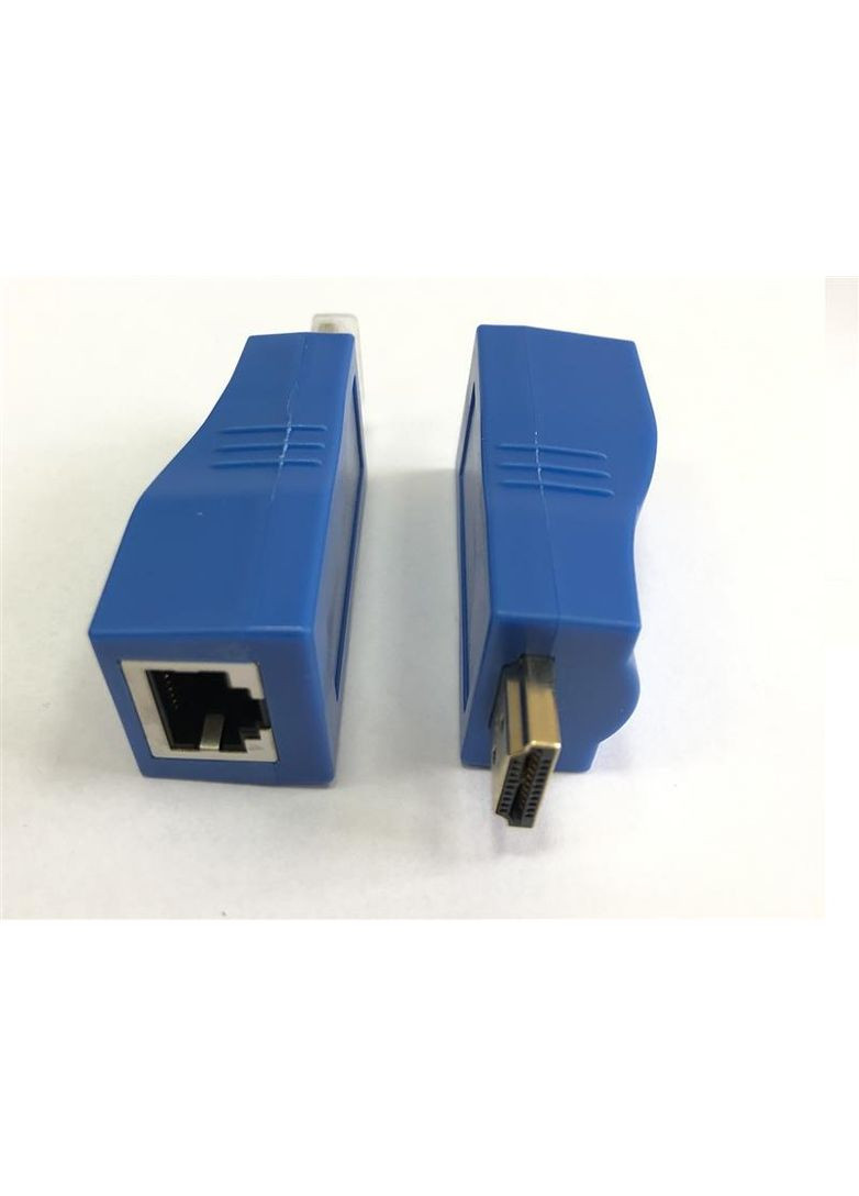 Подовжувач HDMI - RJ-45 (M/F), до 30 м, Blue (14369) Atcom (370619697)