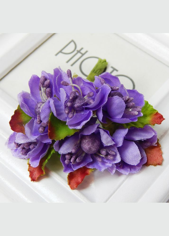 Штучні квіти Яблуня, букетик, 10 см, бузкові, 6 шт No Brand (340485018)