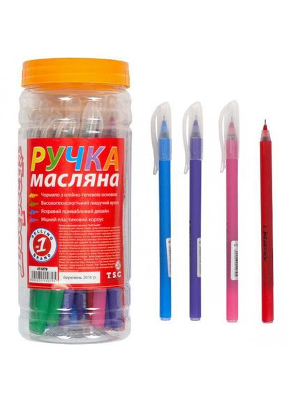 Ручка масляна "Soft touch", синя 1 Вересня (342416879)