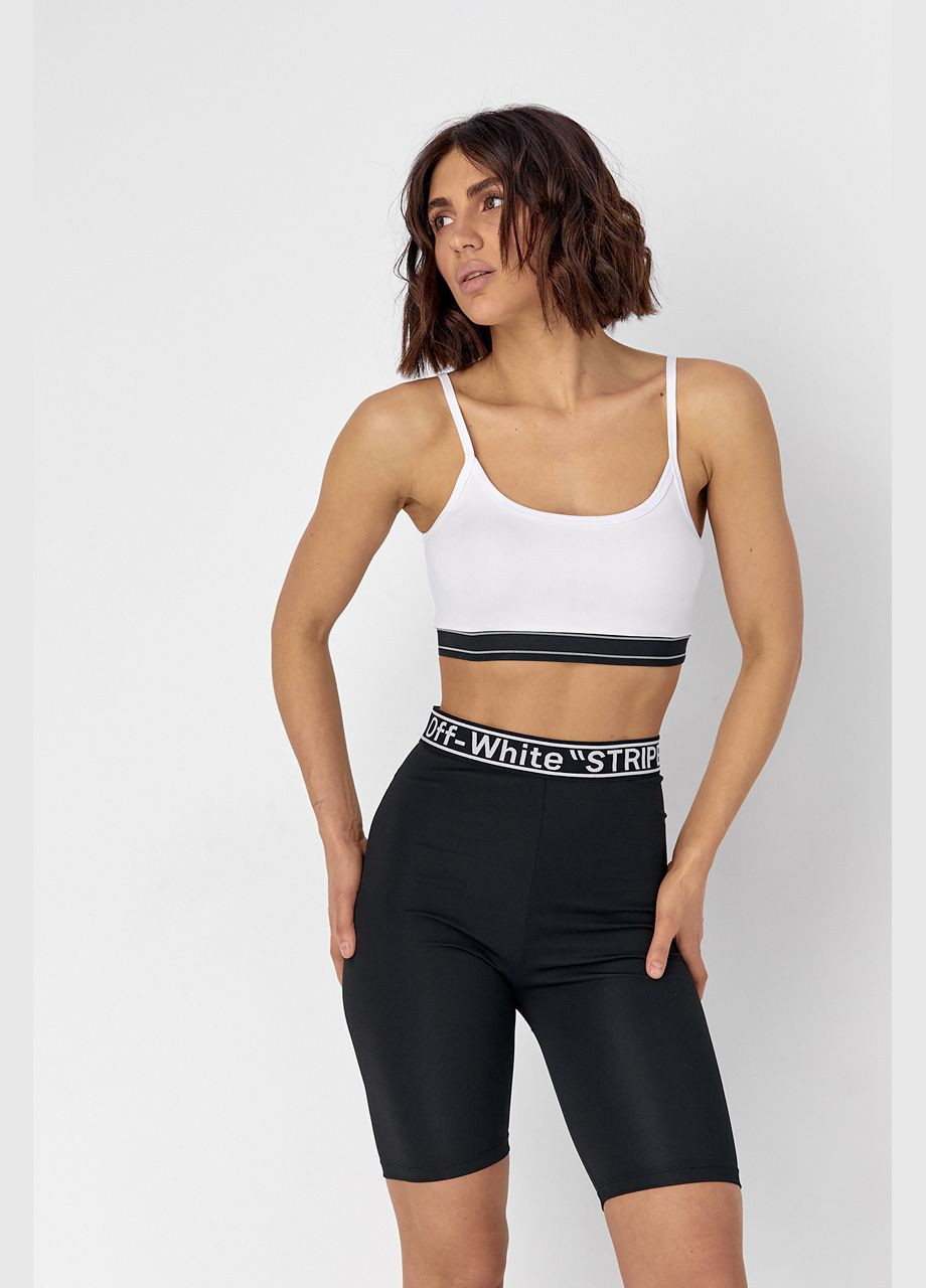 Жіночий костюм з велосипедними шортами та топом - чорний колір, L (sku_26951) No Brand (315391179)