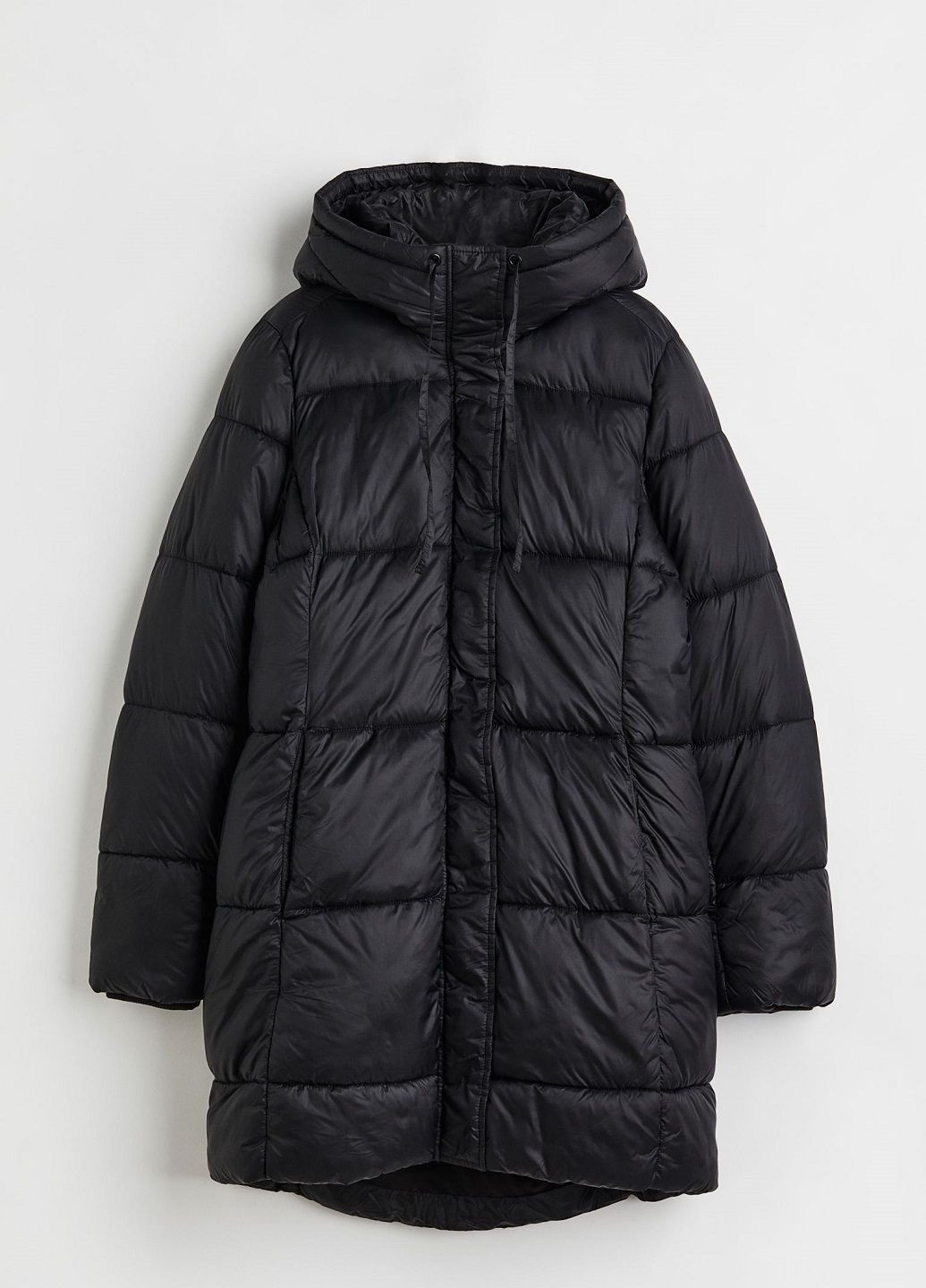 Черная зимняя куртка H&M