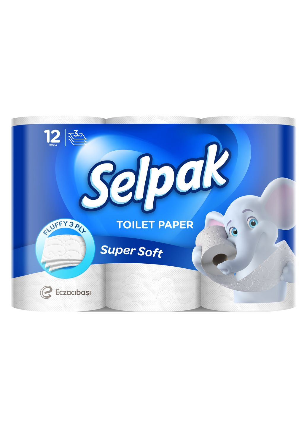 Туалетная бумага белая 12 шт Selpak (303207407)