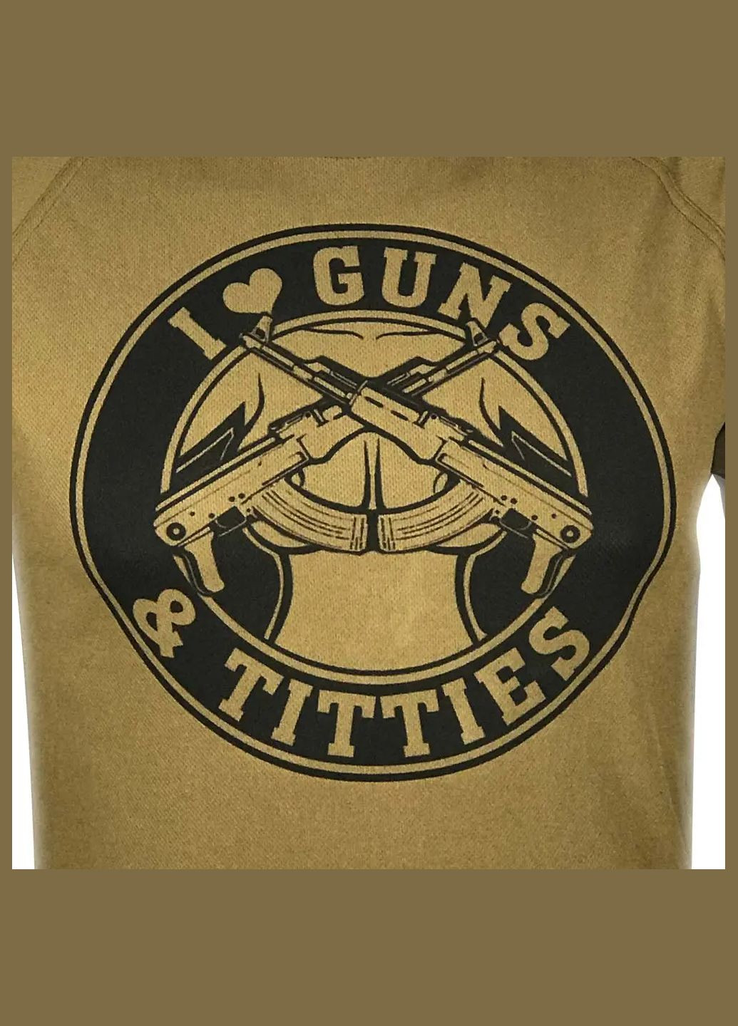 Койот реглан kramatan i love guns & titties tactical design coyote No Brand