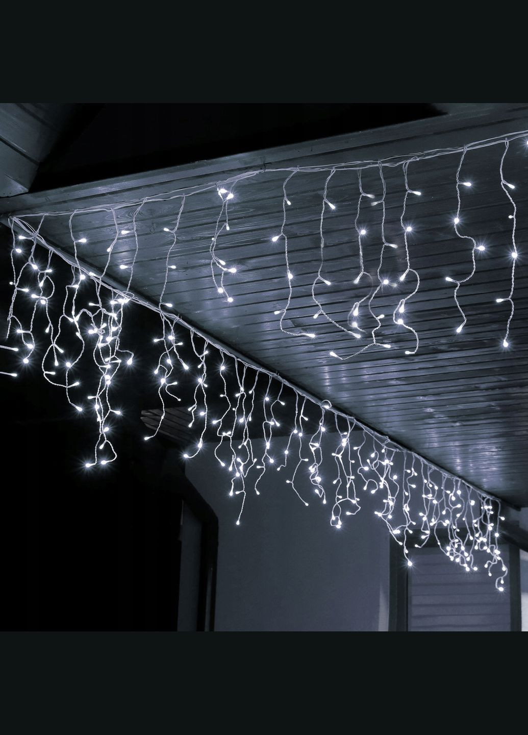 Гирлянда бахрома уличная (наружная) 12 м 300 LED CL300 Cold White Springos (315781214)
