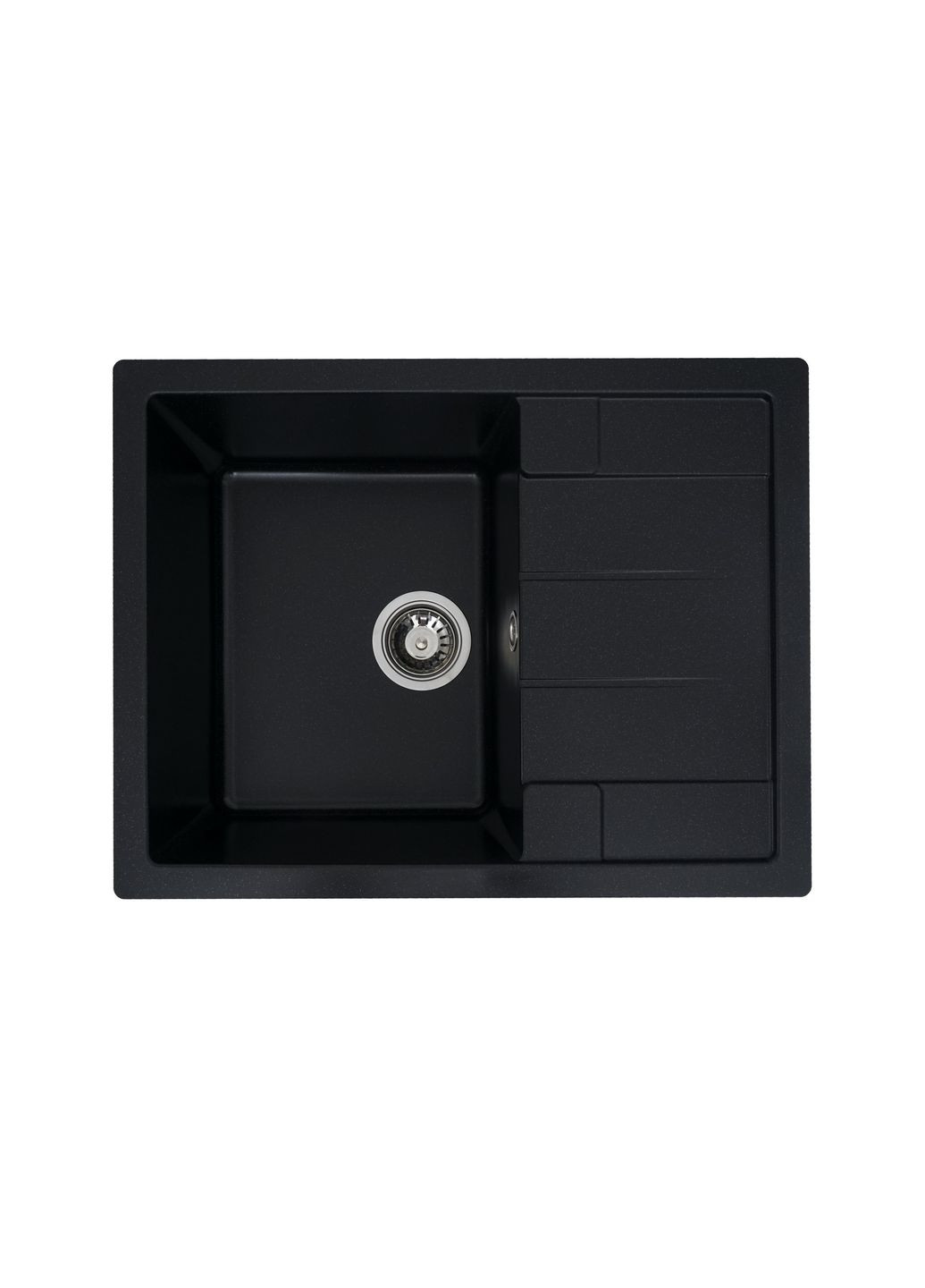 Гранитная мойка для кухни INTENSO 6550 матовая Черный металлик Valeso (357494728)