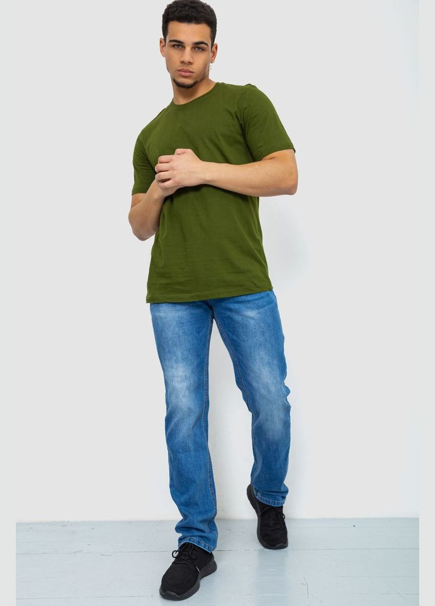 Хакі (оливкова) футболка чоловіча однотонна базова 219r014-1 Ager