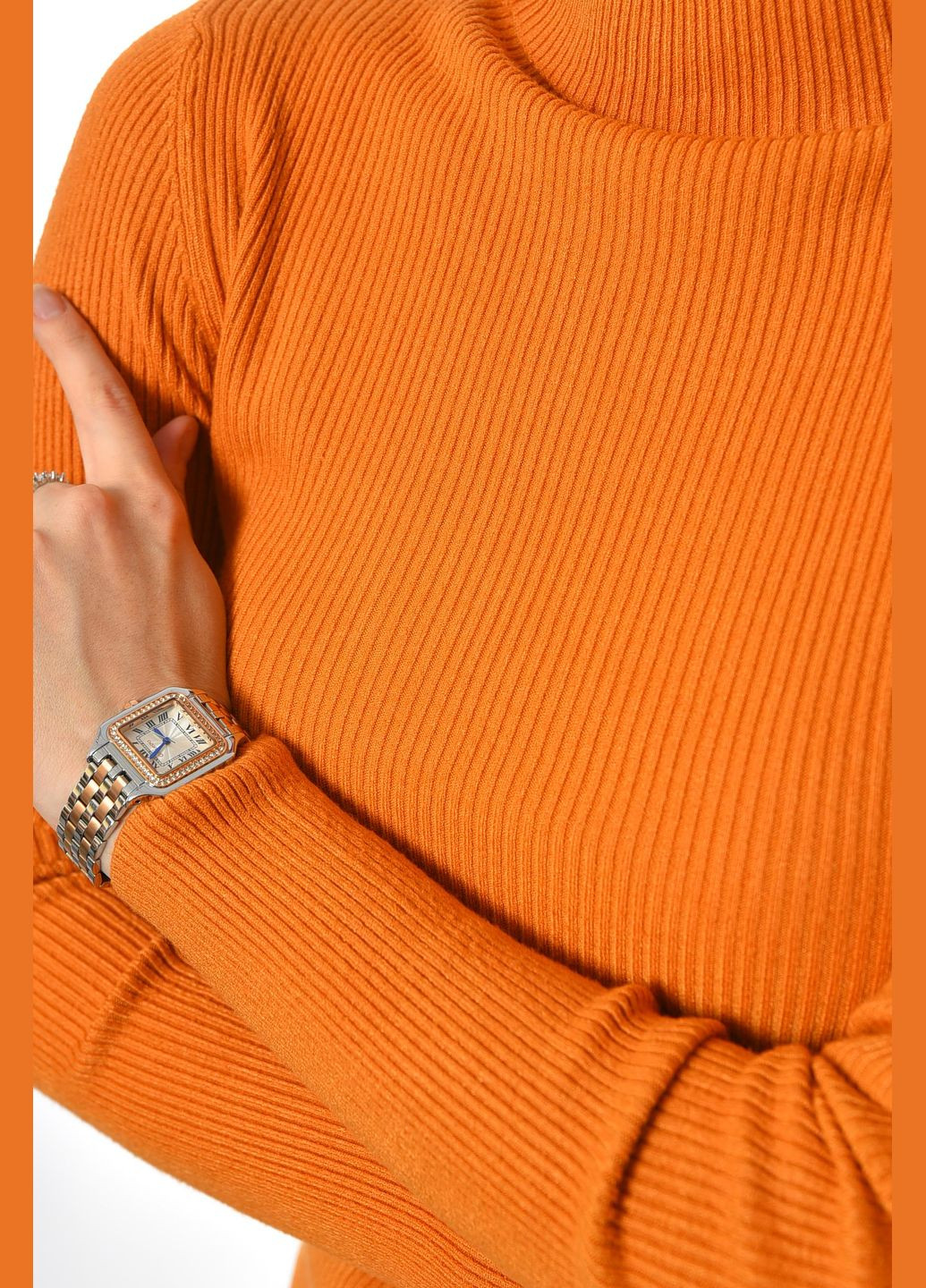 Гольф жіночий однотонний гірчичного кольору Let's Shop (304971651)