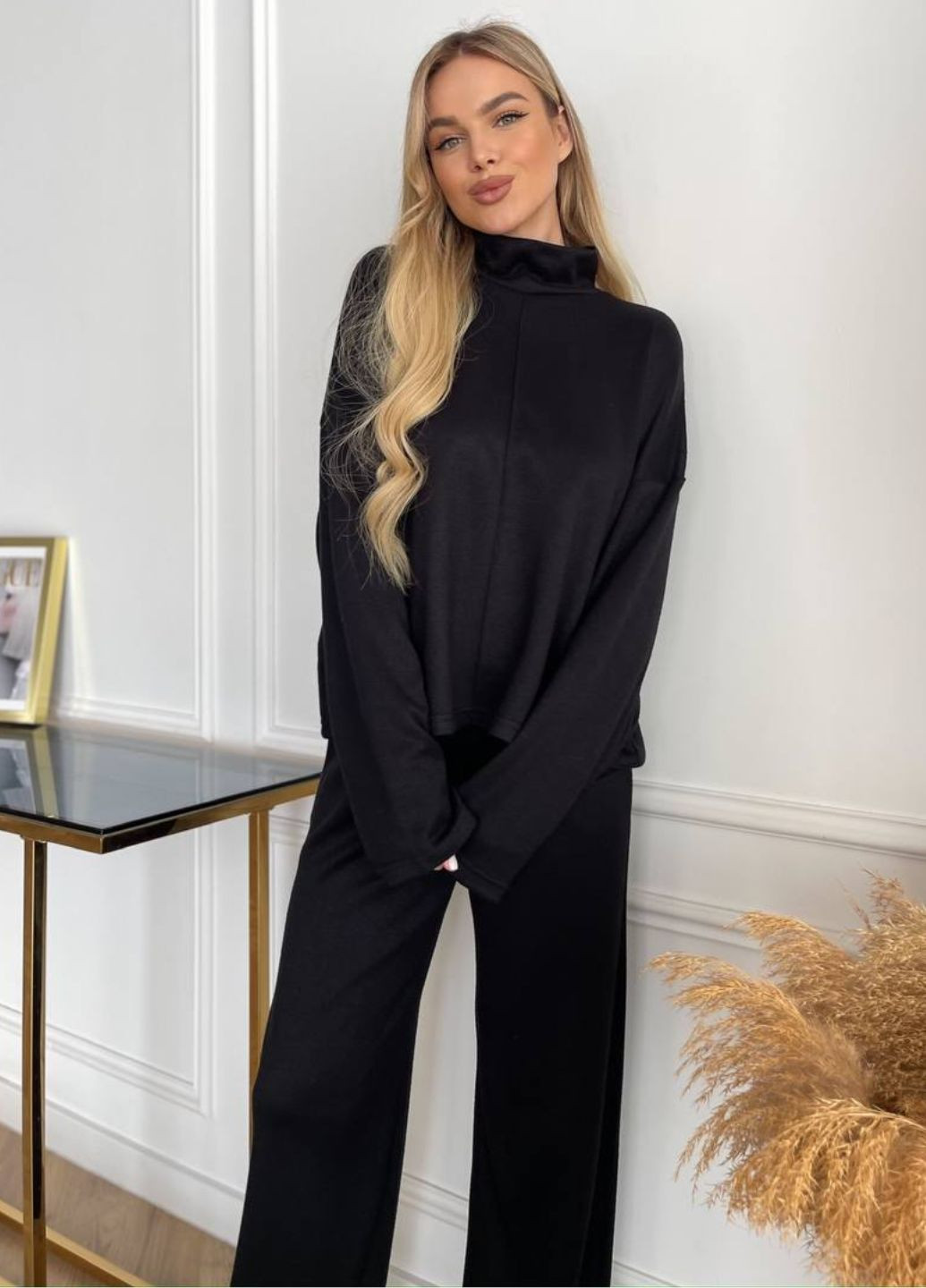 Базовий оверсайз костюм двійка: кофта + штани палаццо Allthings (322670192)