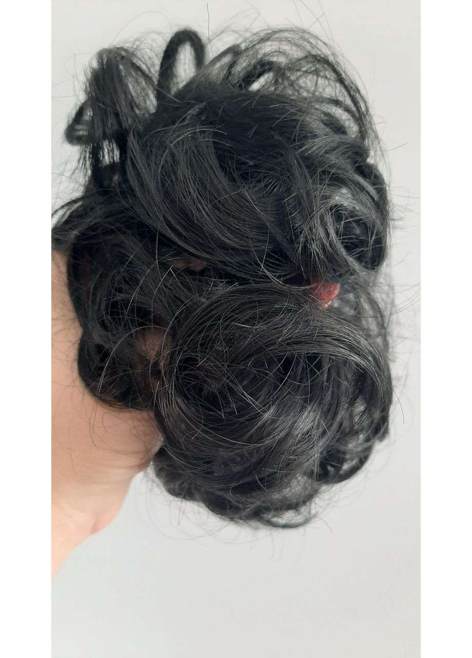 Шиньон черный пучок накладка волосы на резинке No Brand (361258939)