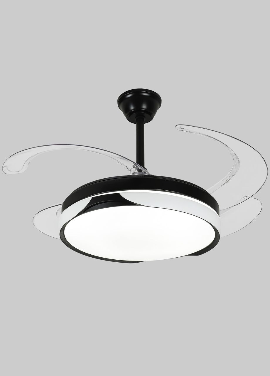 Люстра-вентилятор черный с пультом 80W 48см (94-3060 (48) BK+WH) No Brand (370069865)