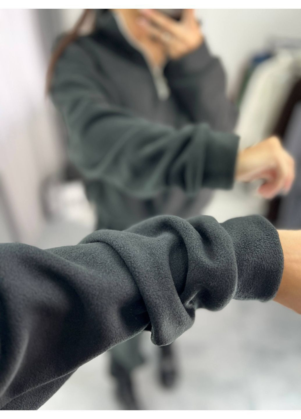 Костюм жіночий двосторонній фліс,кофта з комірцем на блискавці та штани Україна (365250672)