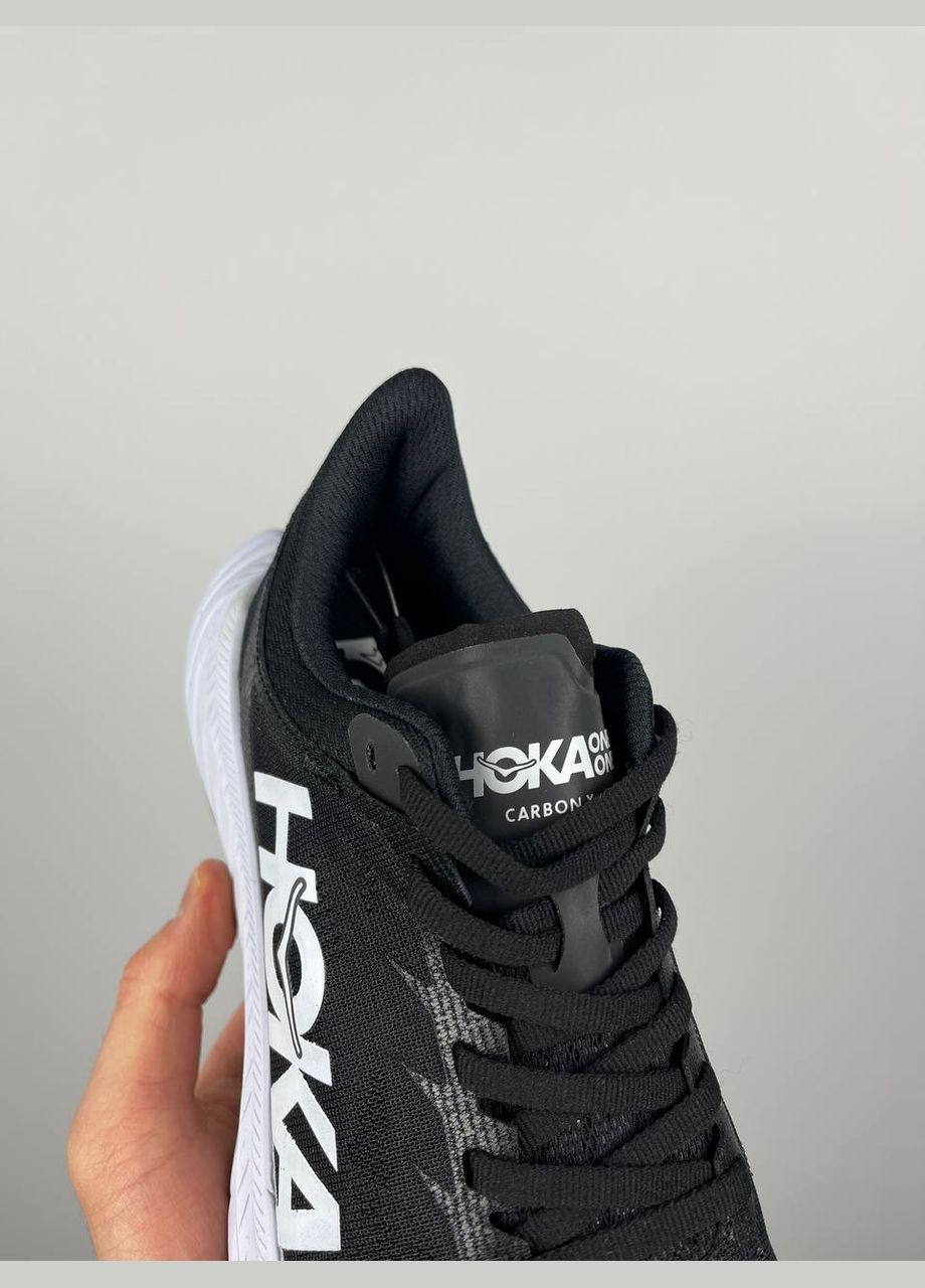 Чорно-білі всесезонні кросівки x white black, вьетнам HOKA One Carbon