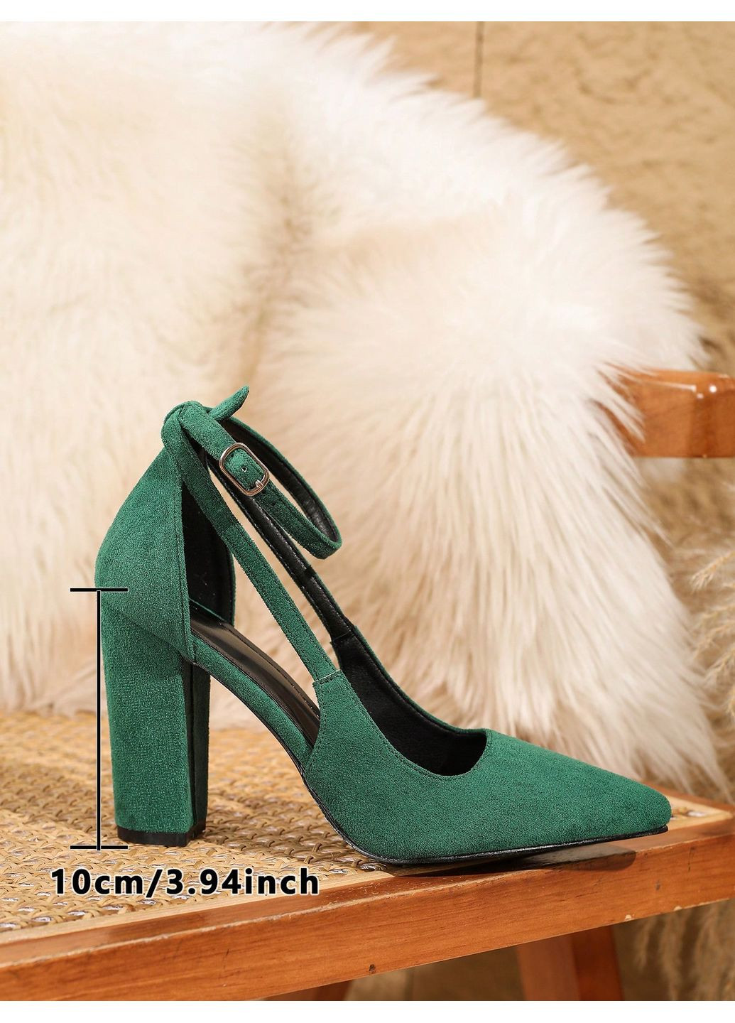 SHEIN Туфли на каблуке изумрудный з, китай — демисезон (361341240)