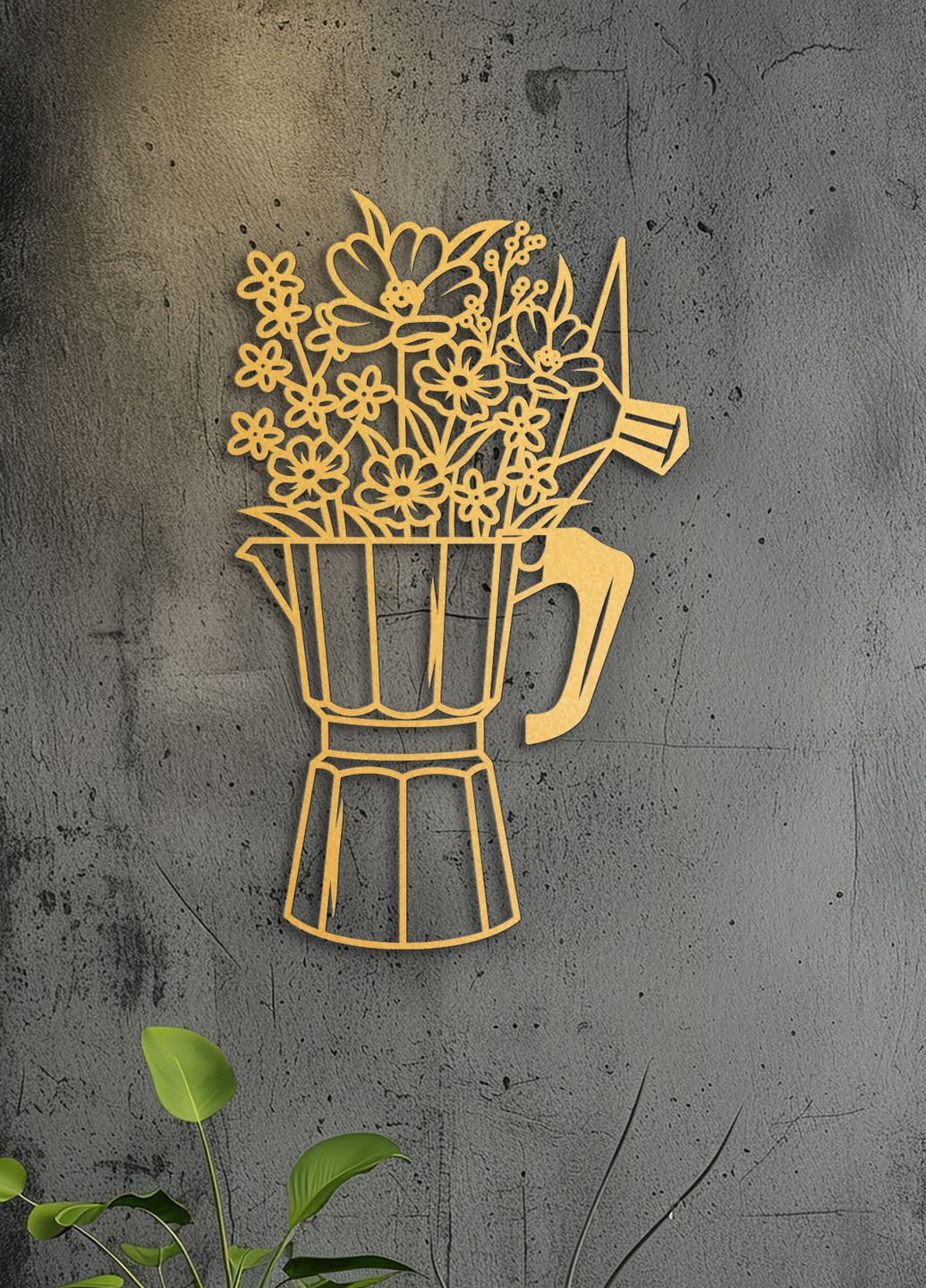 Современная картина на кухню, деревянный декор для дома "Арома кофе", оригинальный подарок 95х55 см Woodyard (292013495)