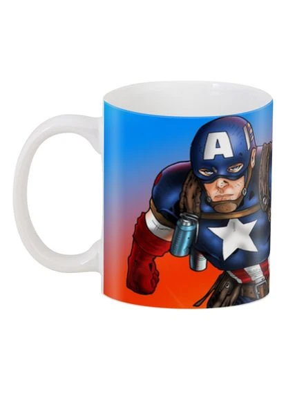 Чашка з принтом Капітан Америка Captain America CA.02.031 Кружка керамічна 0,33 GeekLand (378961694)