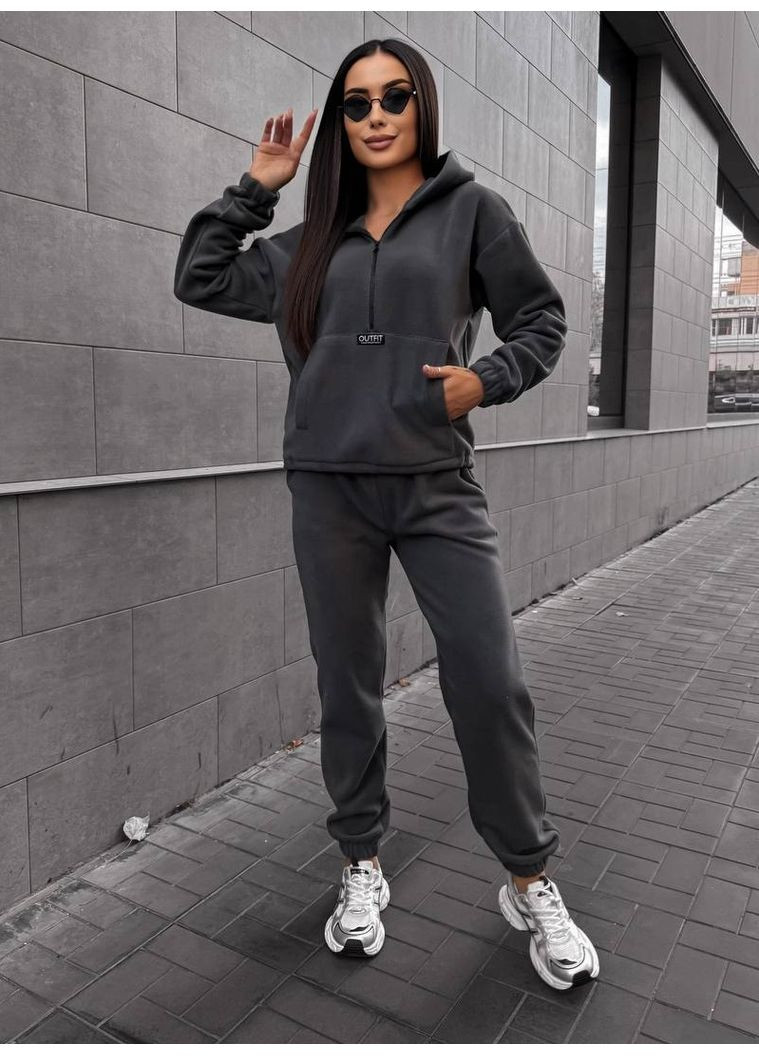 Трендовый теплый флисовый костюм No Brand (361626252)