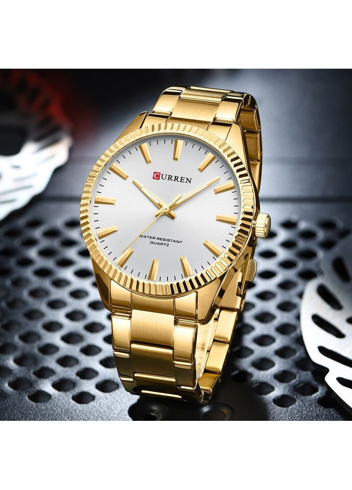 Годинник золотисті стрілочні кварцові для чоловіків та жінок з римськими цифрами та браслетом ProDobro (367265817)