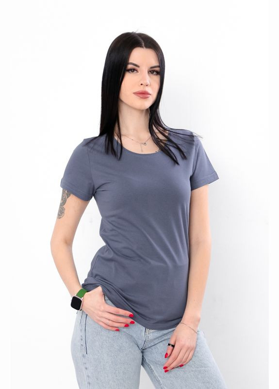 Сіра літня футболка жіноча з коротким рукавом Носи своє
