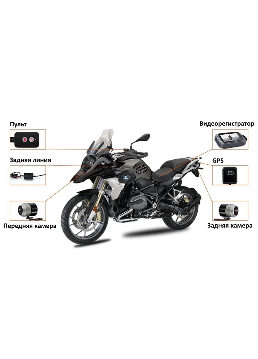 Відеореєстратор для мотоцикла професійний LCD 3" M20, 2 камери 2x1080p 140°, IMX323, GPS, WiFi MStar (293510791)