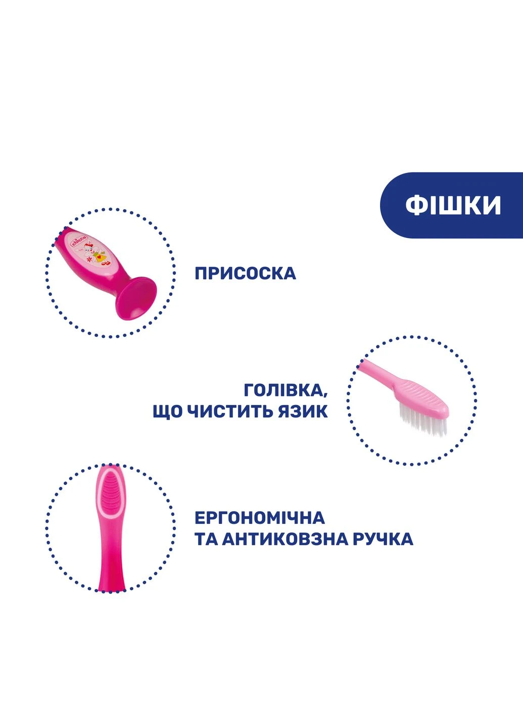 Зубна щітка, 3-6 років, (09079.10.10) Chicco (389093360)