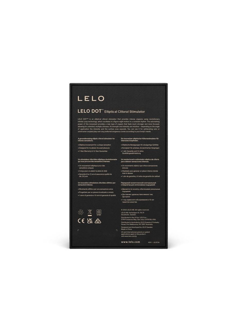 Инновационный клиторальный вибратор DOT с технологией Infinite Loop (Aqua) Lelo (371390323)