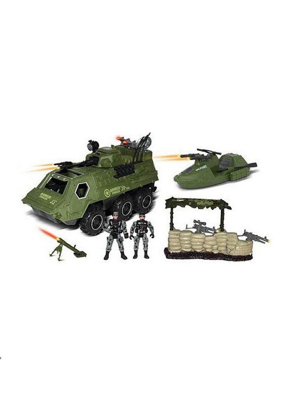 Игровой набор "Военный набор". 6 элементов, БТР, лодка, 2 солдатика, аксессуары Hanwei Toys (288186368)