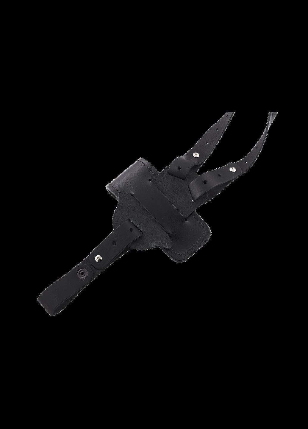 Кобура ПМ оперативная + поясная двусторонняя формованная с чехлом итогом для магазина (кожаная, черная) Сварог (342375114)