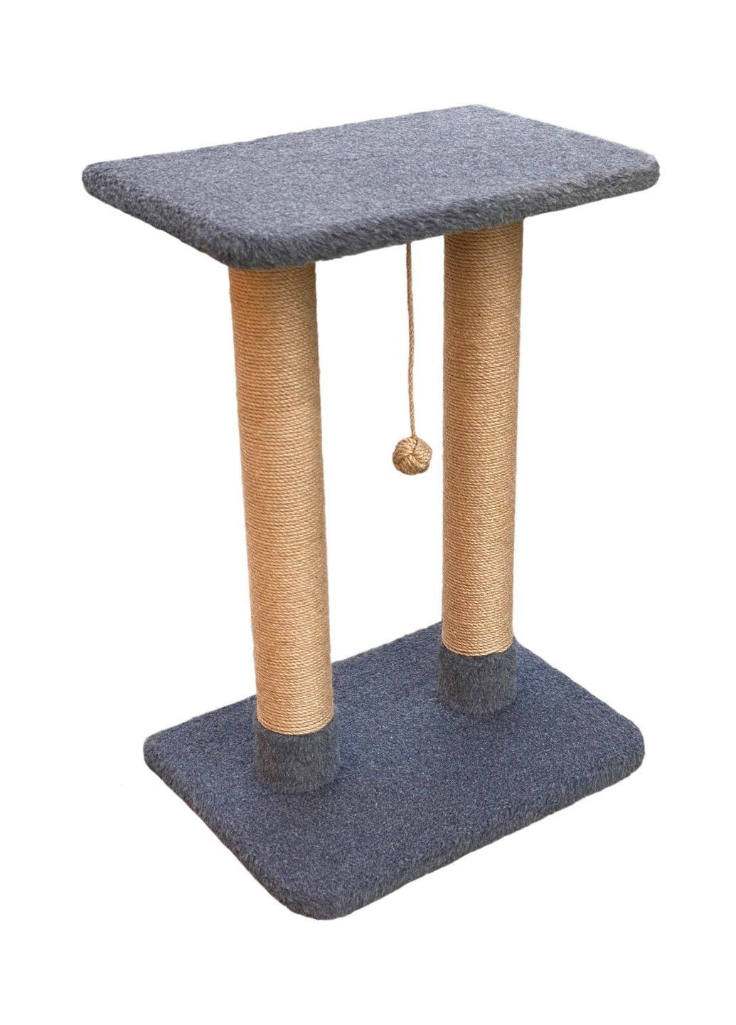 Кігтеточка дряпка для кішок Релакс стронг D-7 см джутовий з помпоном 80х55х40 см CAT IN BOX (366217386)