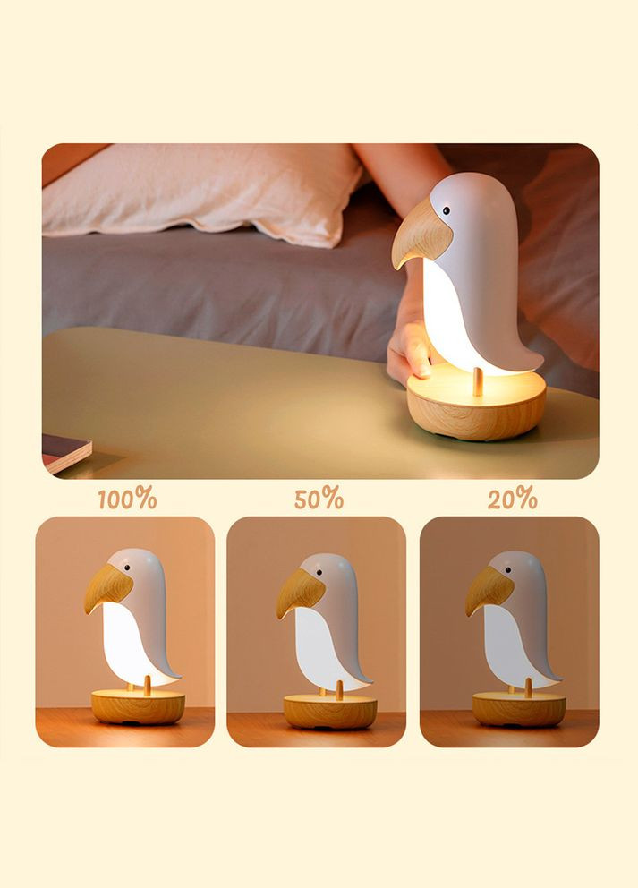 Ночник настольный светильник "Тукан" LJC-162, розовый Losso (327041654)